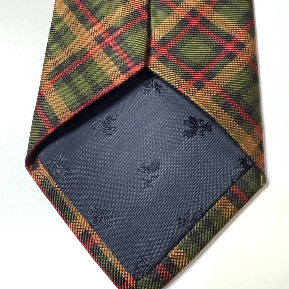 Brooks Brothers Tie Mens Green Red Plaid Silk Classic Handmade USA Makers
